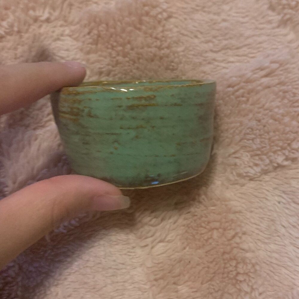 green small ceramic bowl